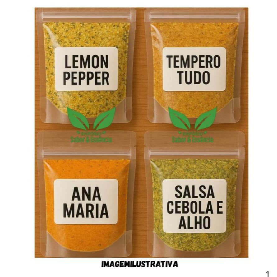 Kit 20 Temperos e Condimentos 30g | Naturais e Selecionados | Ideal para Cozinha do Dia a Dia