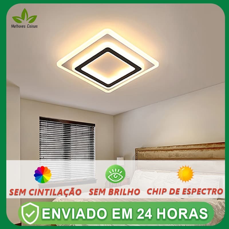 Luminária De Teto Plafon Led Moderna,3 Cores Luminária para Quarto Cozinha Corredor Sala