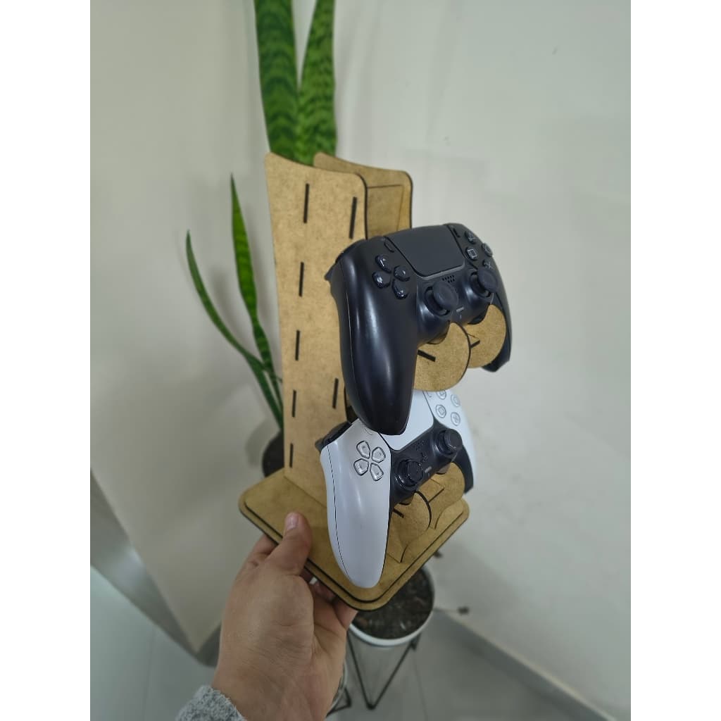 Suporte de controle de videogame em mdf cru