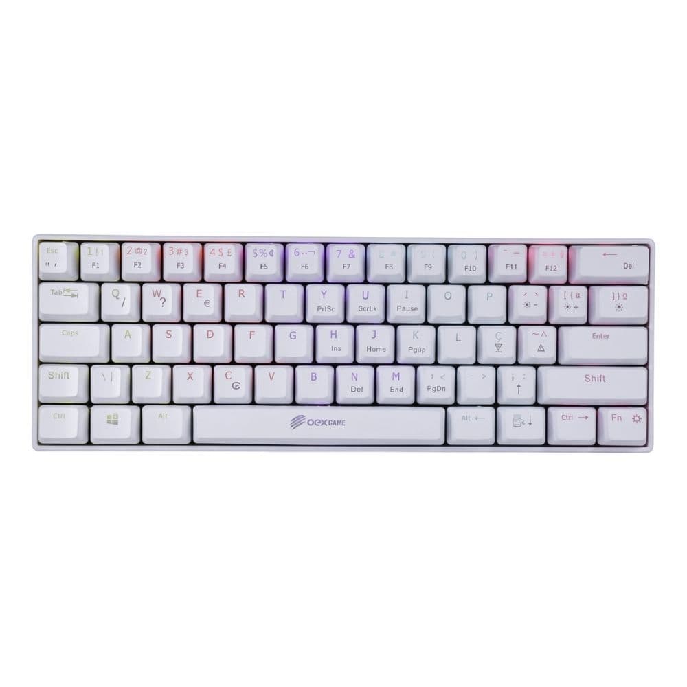 Mini Teclado Gamer Mecanico Ziggy ABNT OEX Game TC607 Backlight Rainbow 17 Efeitos De Transição