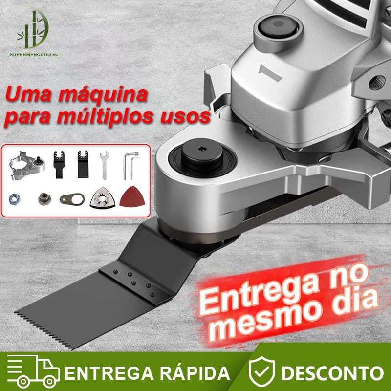 Adaptador Esmerilhadeira Multifunção Oscilante para Multiesmeril, Corte Preciso Madeira e Plástico