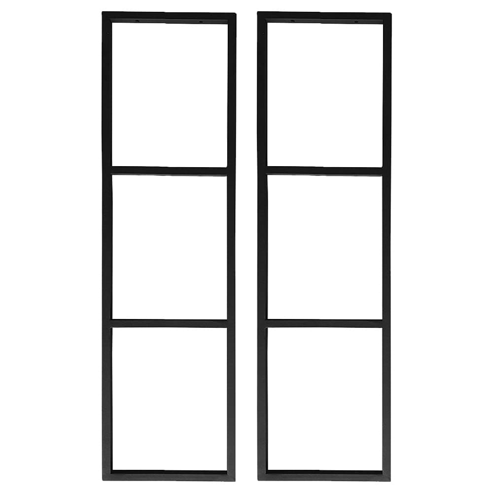 Suporte Estilo Industrial Triplo Teto/Parede Prateleira 25cm Preto - 02 unid.