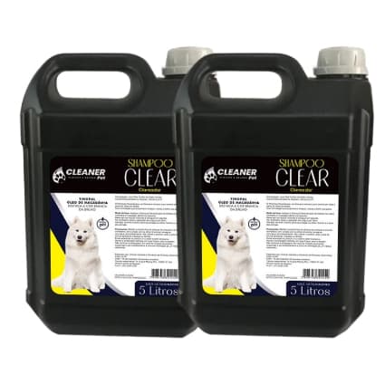 kit 2 Shampoo Branqueador 5 litros Cleaner Profissional Para Cachorro Pronto uso