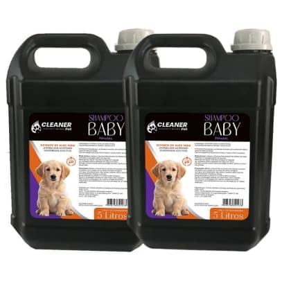 Kit 2 Shampoo Profissional Para Cachorro Shampoo Filhotes 5 litros Cleaner Para Pronto uso
