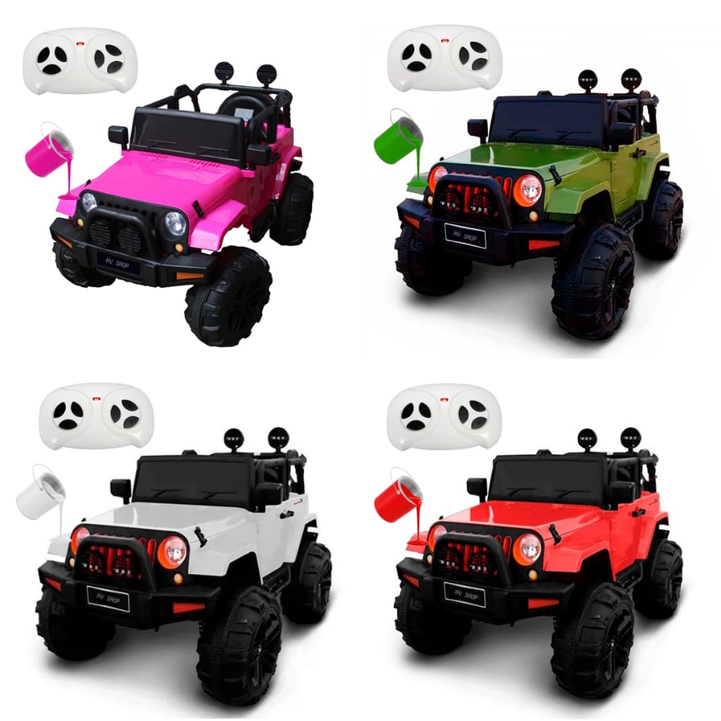 Mini Carrinho Elétrico Jipe Carro Infantil Com Controle Remoto Tipo Jeep
