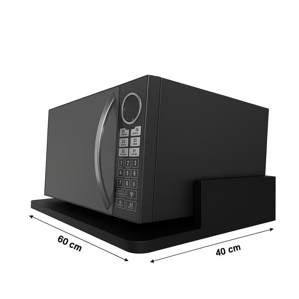 Suporte de Microondas/Forninho, Forno Eletrico Nicho Cozinha Lanchonete Restaurante, Organizador Parede MDF 60X40 Cores.
