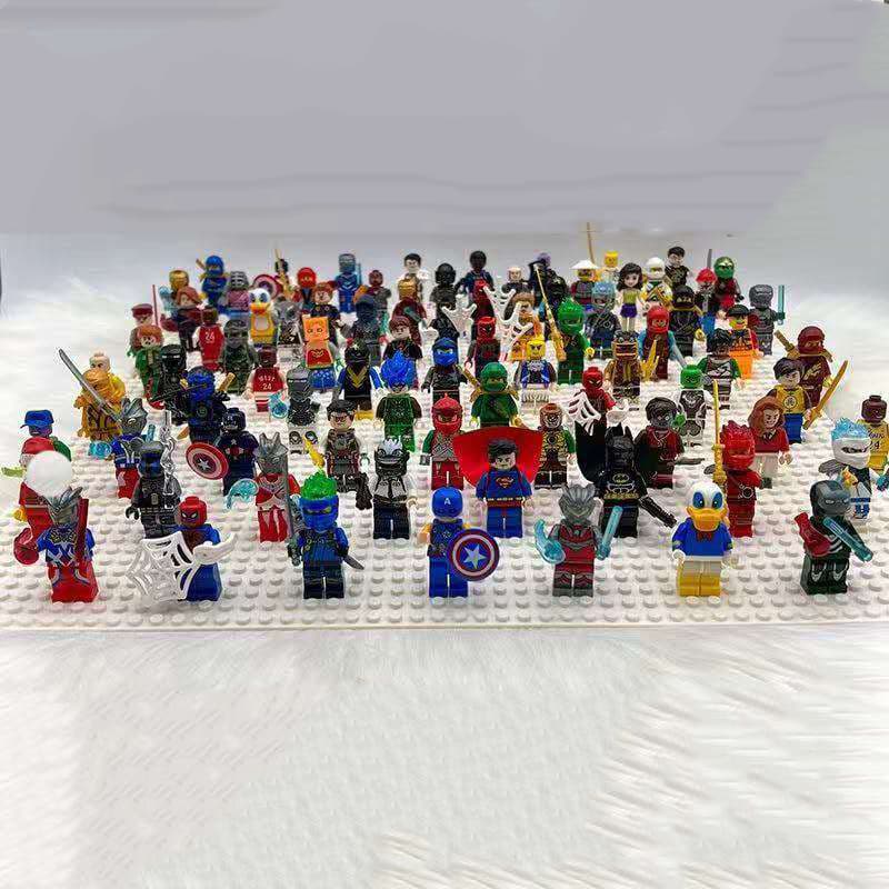 Kit C/5/8/10 Bonecos Ninjago Bonecos Marvel Blocos De Montar Compatível C/ Lego