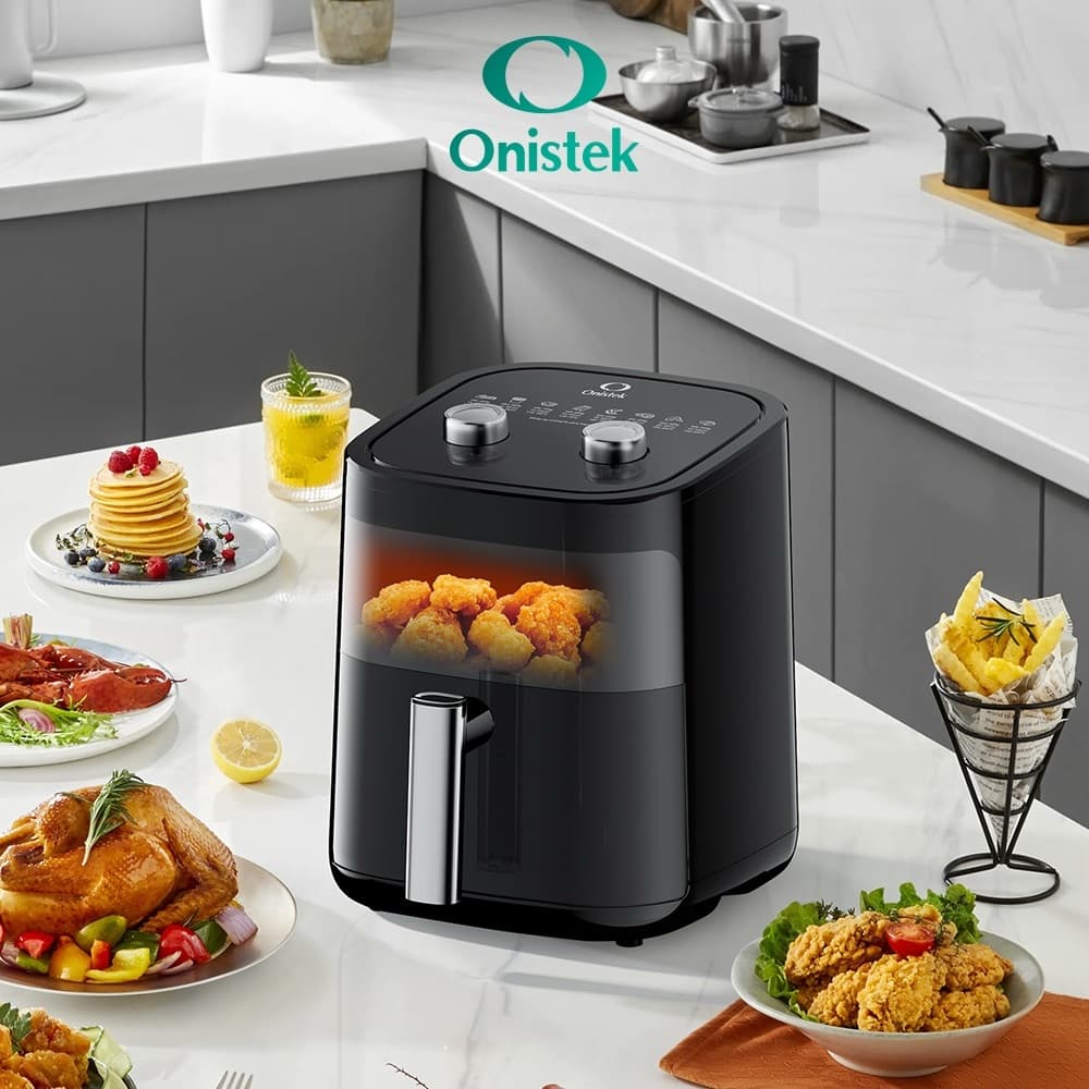 Air Fryer 3L 220V ou 110V-1200W Preto Fritadeira Eletrica Sem Óleo para Casa-Compacta e Econômica