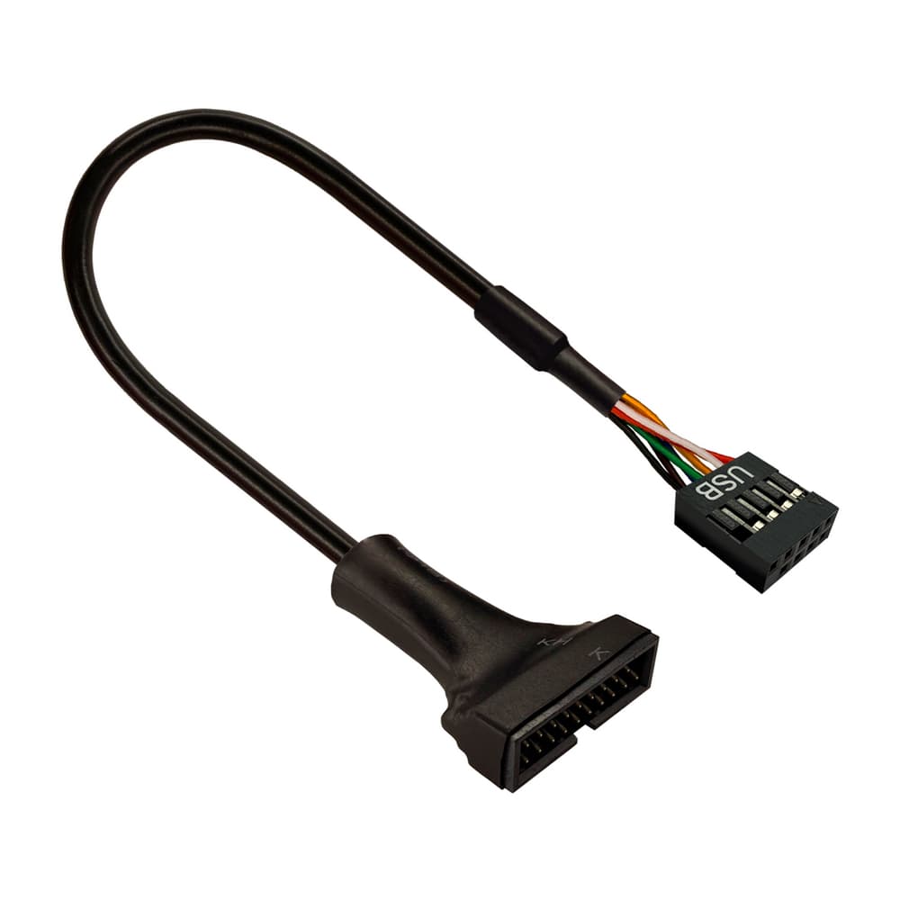 Cabo Adaptador Usb 3.0 (19 Pinos) Macho Para Usb 2.0 (9 Pinos) Femea Interno Da Placa-mãe