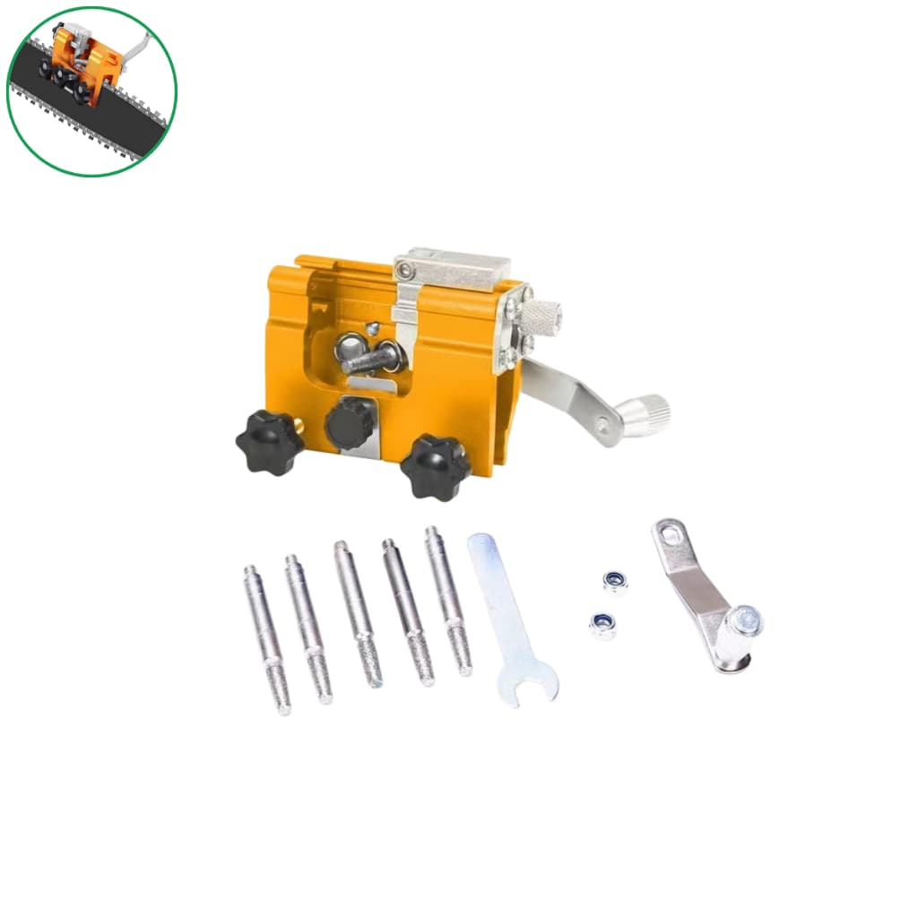 Kit Completo Afiador de Motosserra 5 Cabeças – Manual, Resistente e Portátil