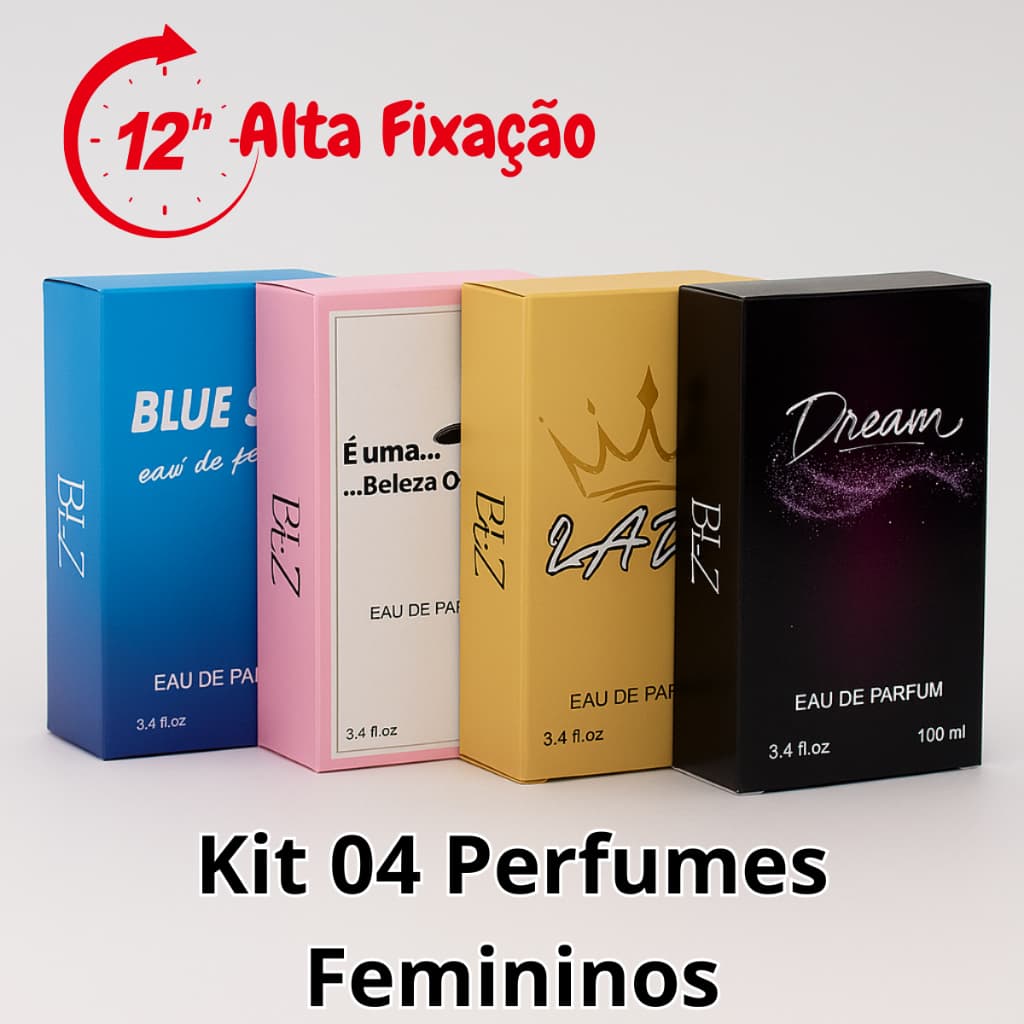 Kit 4 Perfumes Femininos Importado Eau de Parfum 100ml