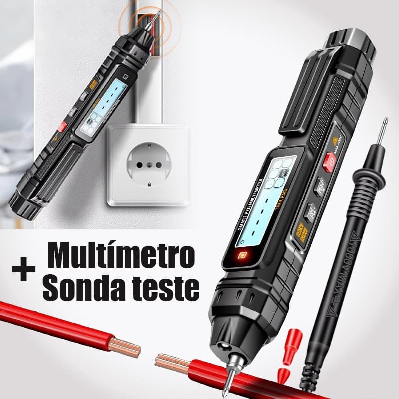Multímetro digital caneta tipo contagem medidor profissional automático ac/dc ohm testador