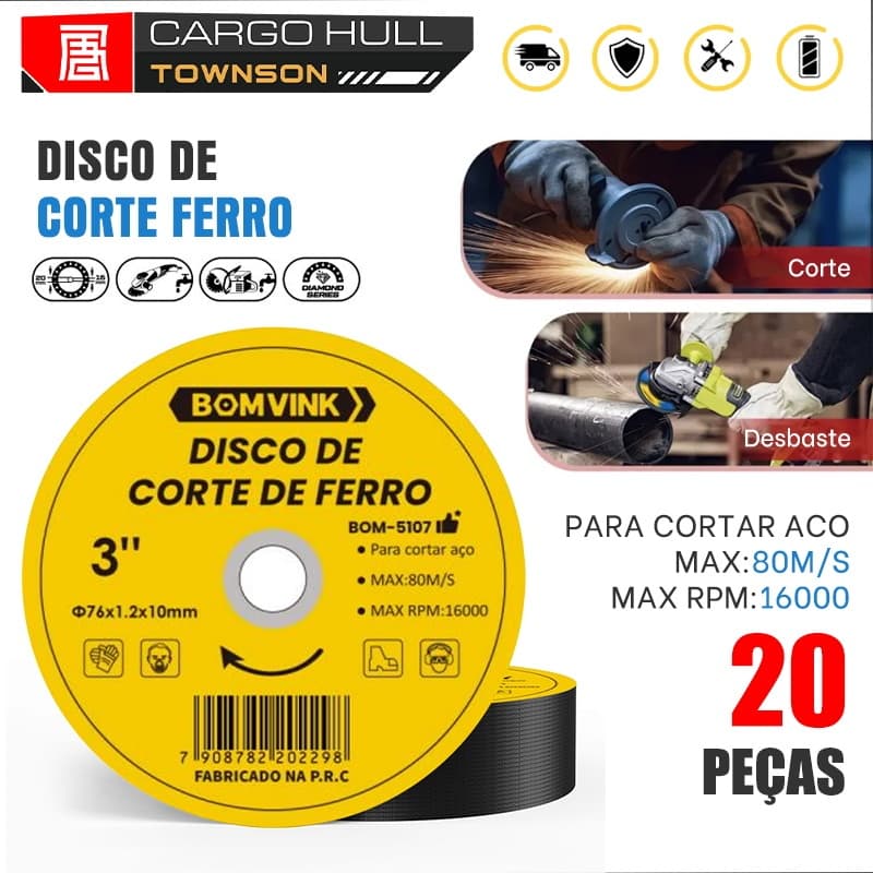 Disco De Corte Fino Para Ferro/Inox 3/4/4.5 POLEGADAS 1.2mm Φ76mm/Φ105mm/Φ115mm Para Esmerilhadeira