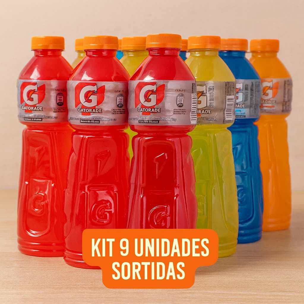 Kit com 9 unidades Gatorade sabores diversos envio imediato validade longa