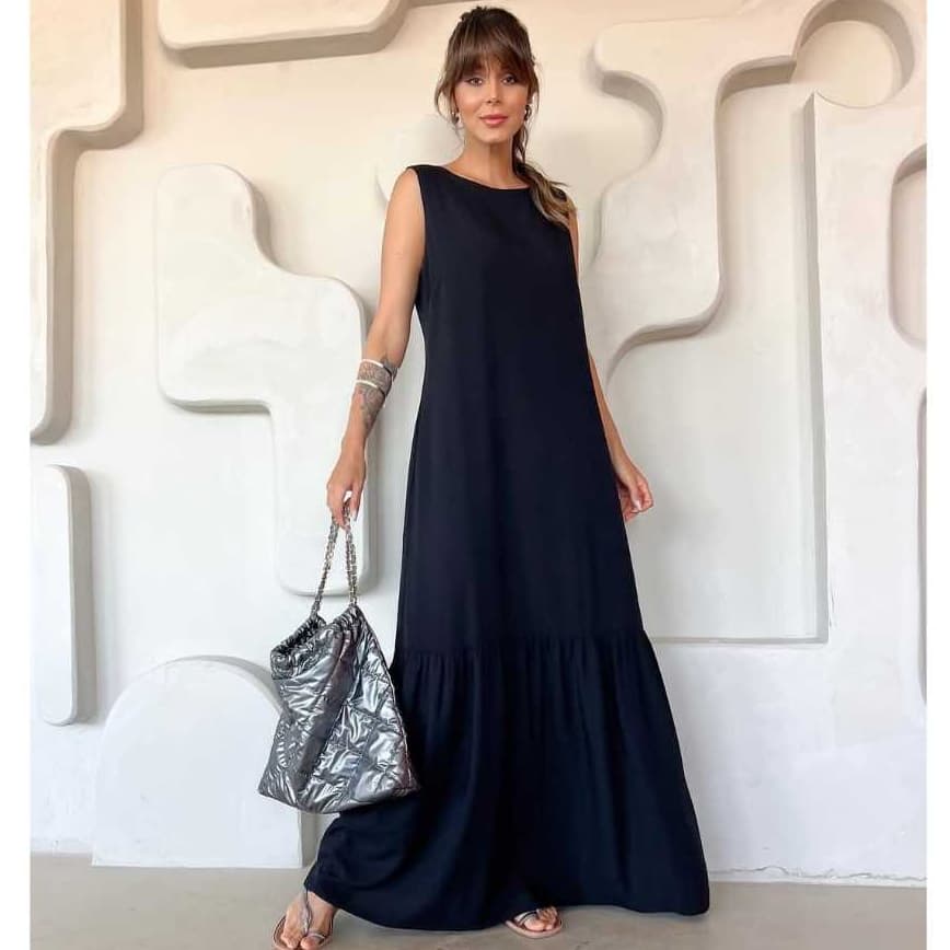 Vestido Feminino Longo Dunas Elegante