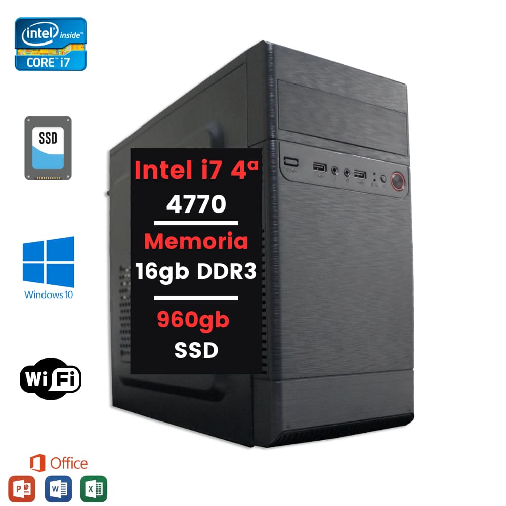Computador Desktop Intel Core I7 4ªgeraçao/16gb Ram/ssd 960