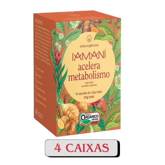 Chá Orgânico Acelera/Super Thermo 4 cxs - 15 Sachê - Iamaní