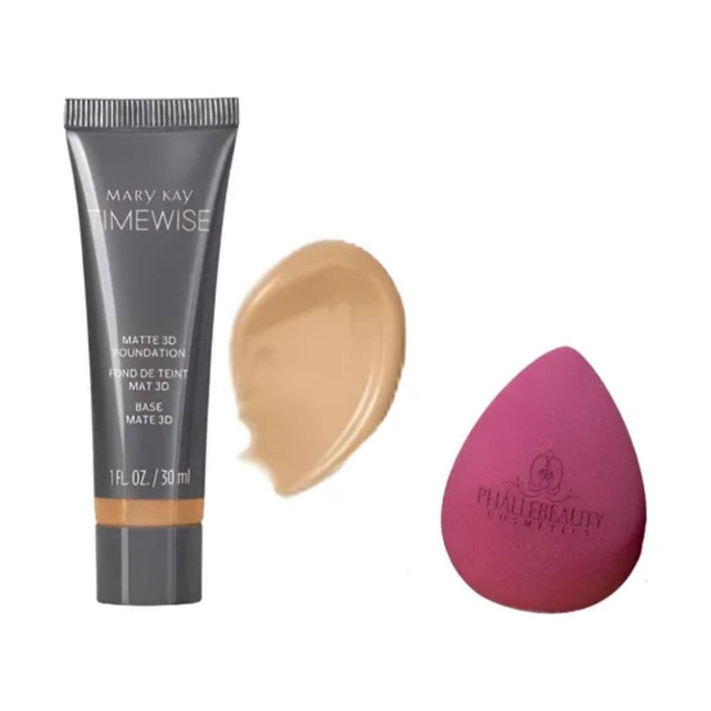 Kit Base Liquida Timewise Cor Beige C220 + Esponja Maquiagem C220