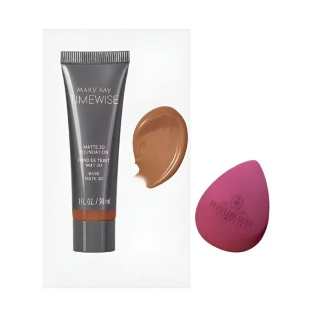 Kit Base Liquida Timewise Cor Bronze C160+ Esponja Maquiagem Cor C160