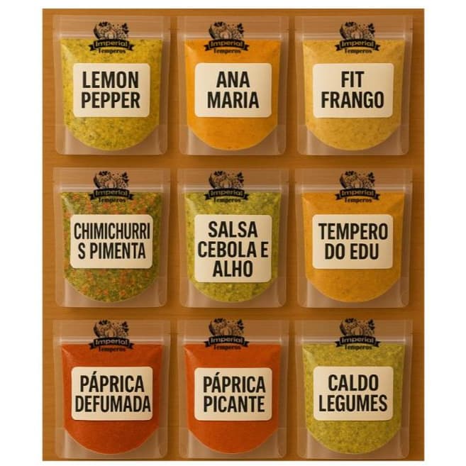Kit 10 Temperos e Condimentos com 30 gramas cada