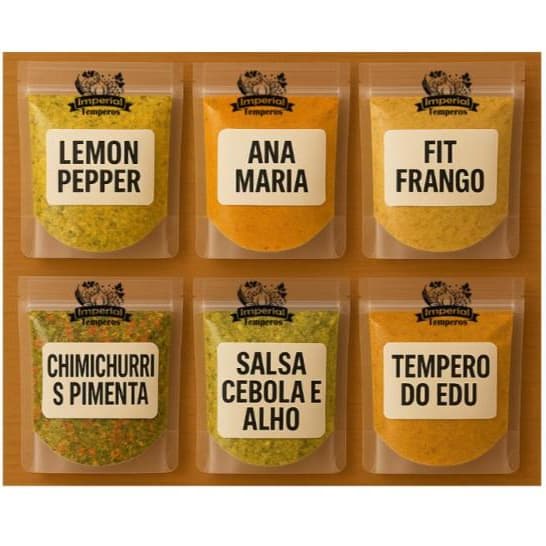 Kit 10 Temperos e Condimentos com 50 gramas cada