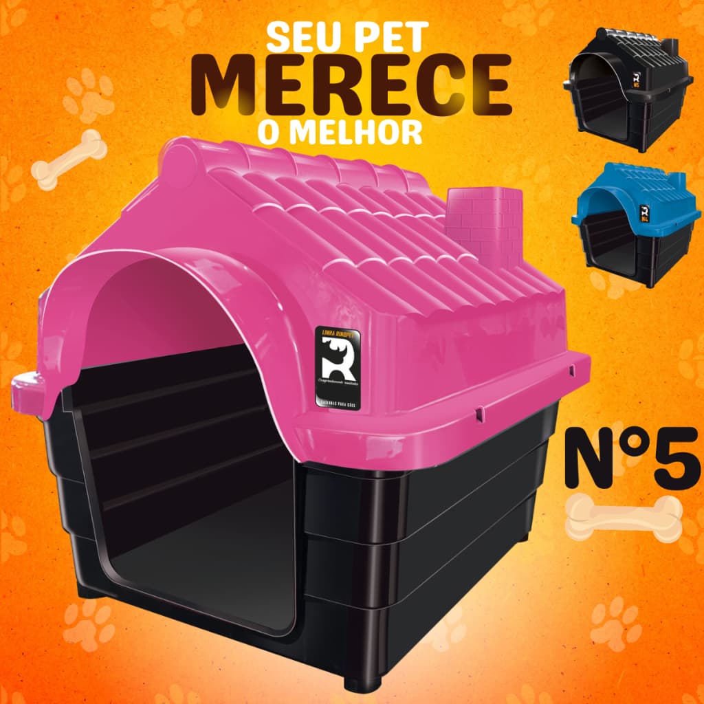 Casinha Cachorro Grande e Médio N5 Casa Pet cães com Proteção contra Rios UV