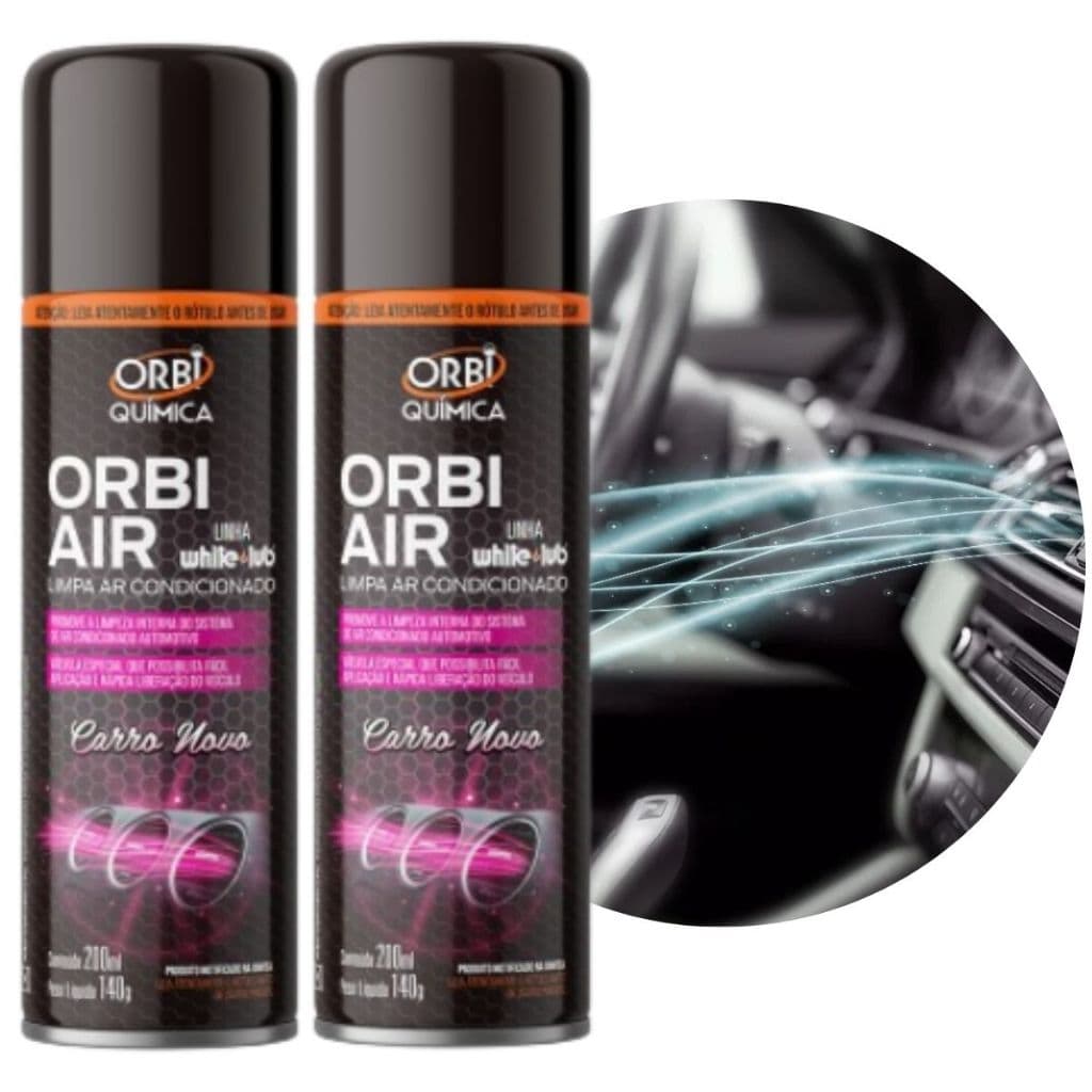 Kit 2 unidades Limpa Ar Condicionado Higienizador Carro Orbi Carro Novo automotivo Granada 200ml