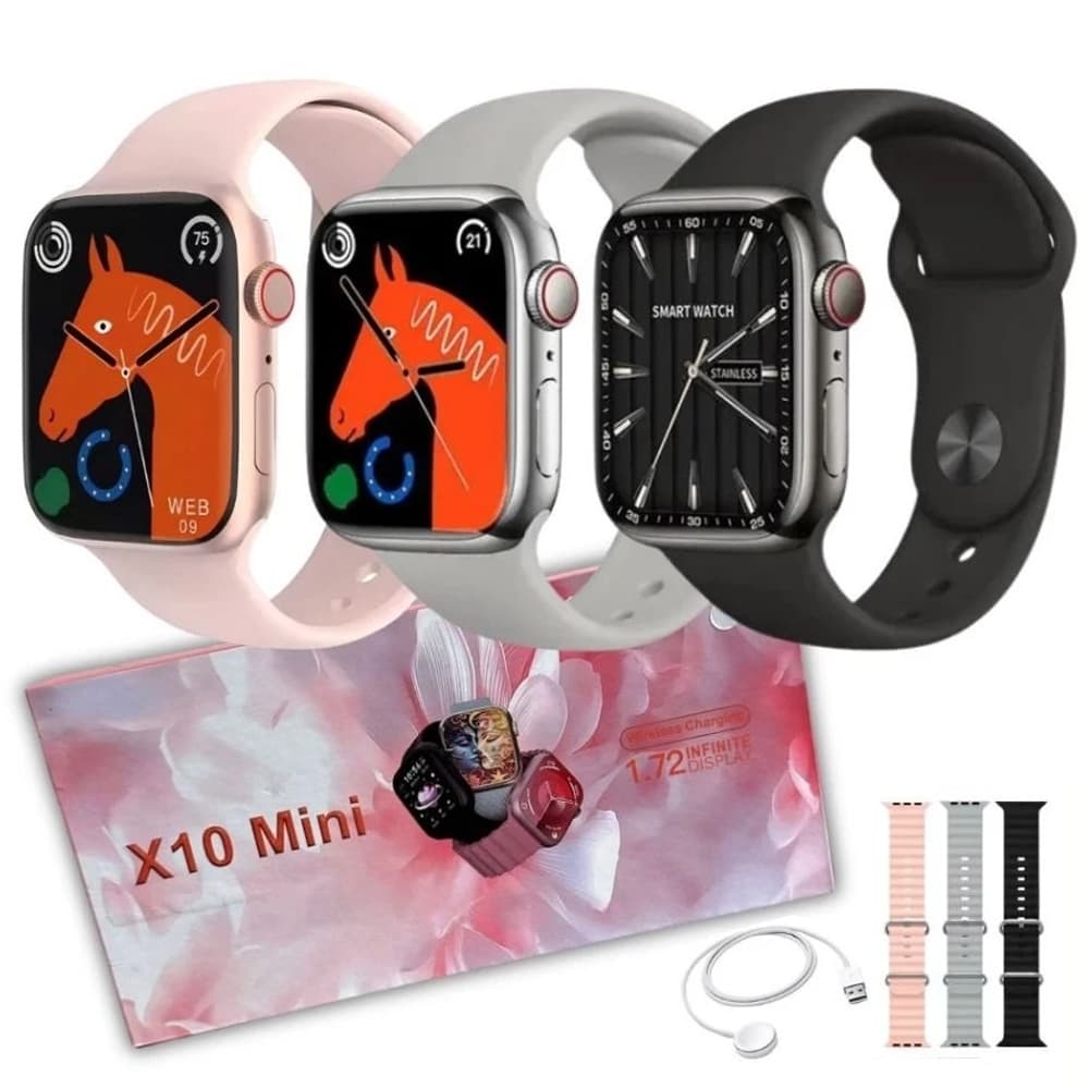 2025 Novo Smartwatch X10 mini 41MM Relógio inteligente  Monitor cardíaco à prova d'água Relógio