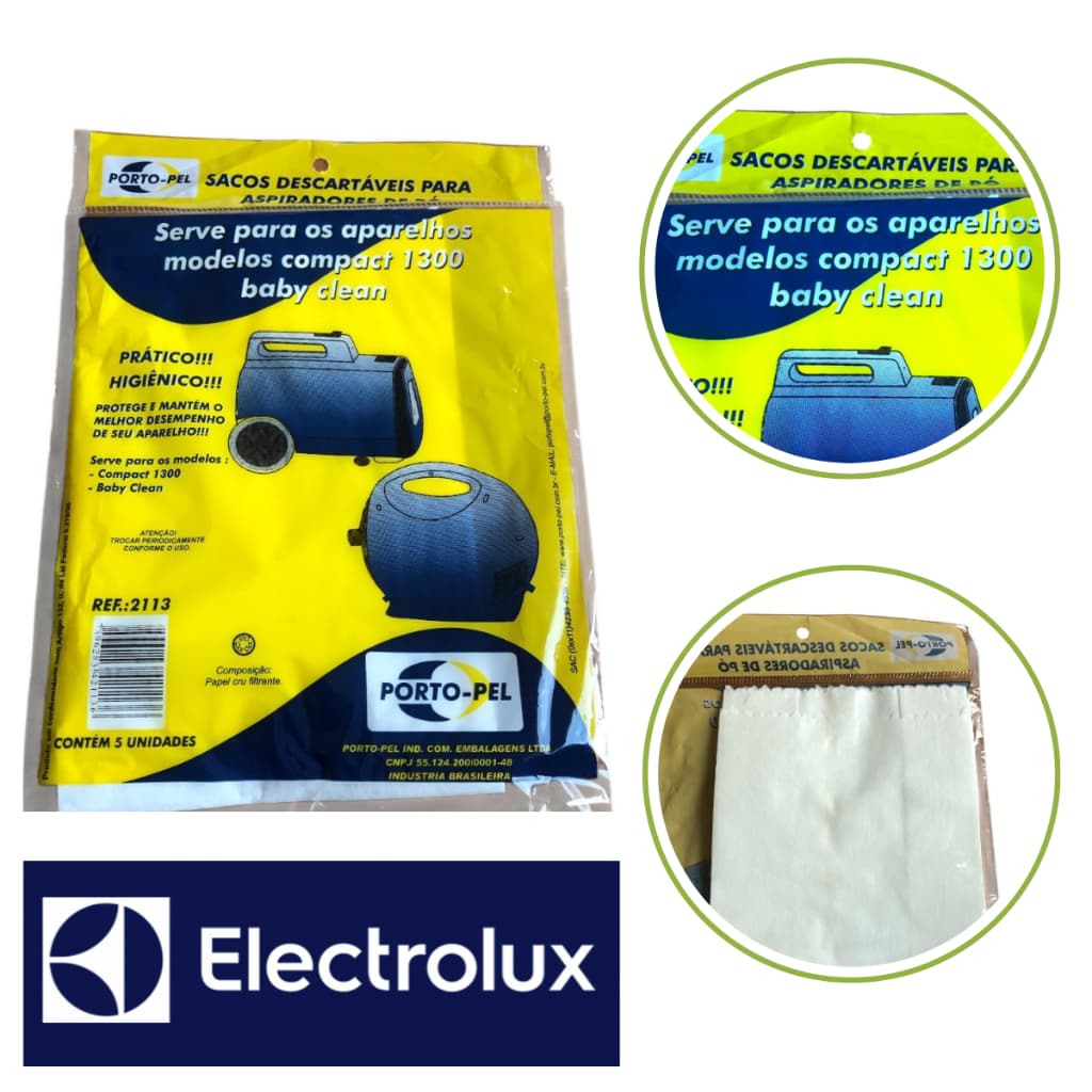 Saco Para Aspirador De Pó Modelo Compact 1300