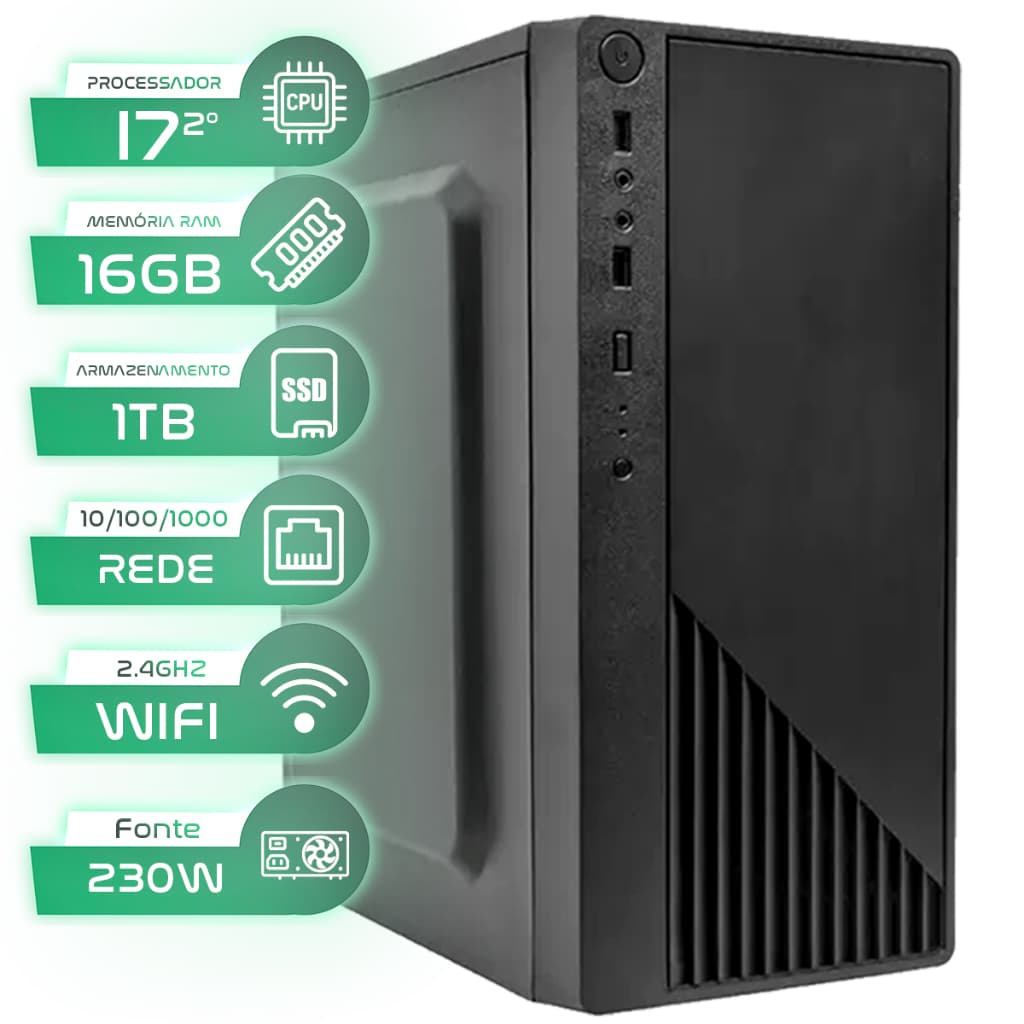 Pc Computador I7 Intel Core Ssd 1tb Memoria 16gb