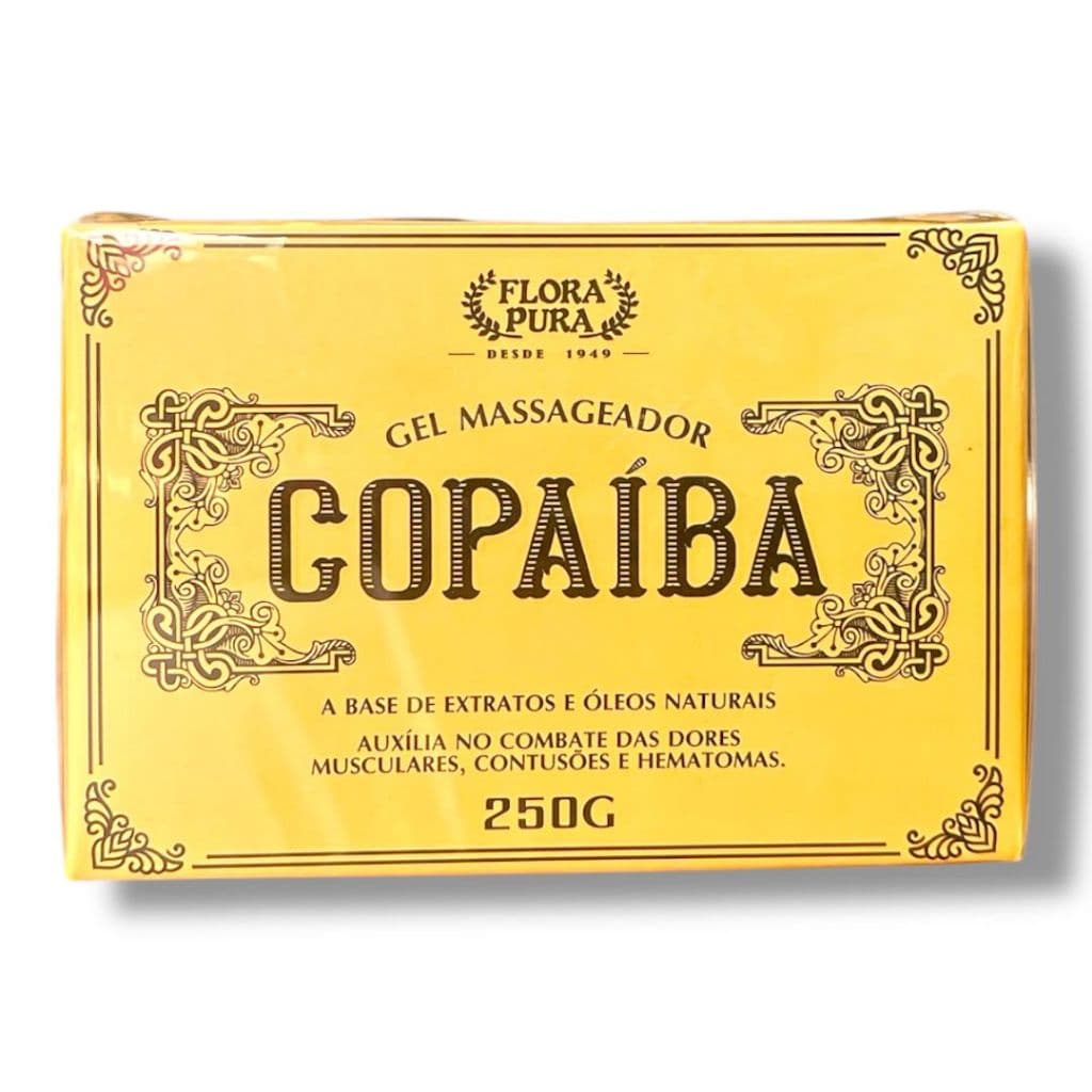 Gel Massageador Copaíba Flora Pura - Alívio de Dores Musculares, Contusões e Hematomas 250g