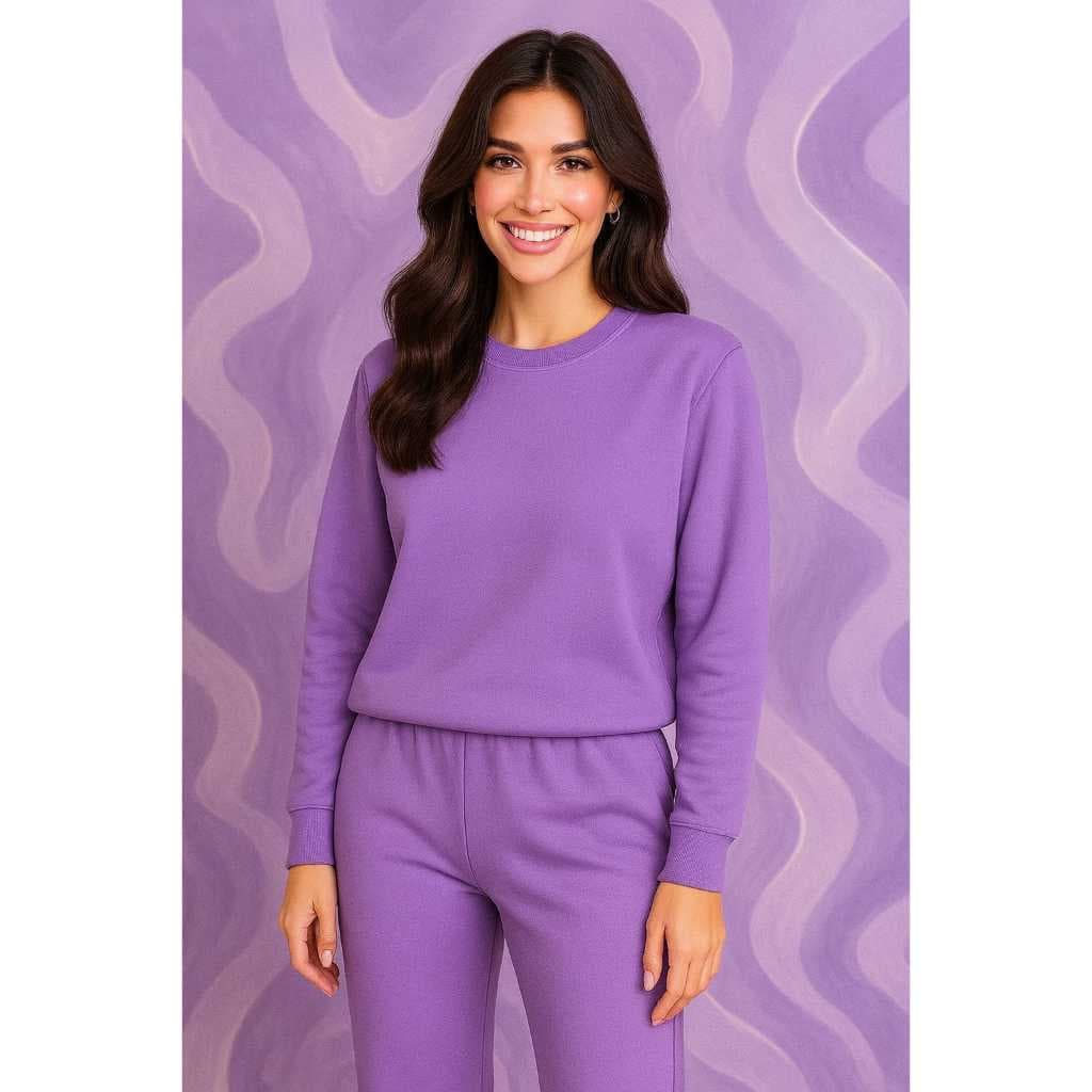 Conjunto moletom gola redonda/careca sem capuz /Calça SEM bolso e SEM cordinha 1 calça + 1 blusa .