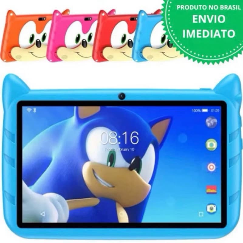 Tablet Infantil kids do Sonic Android.