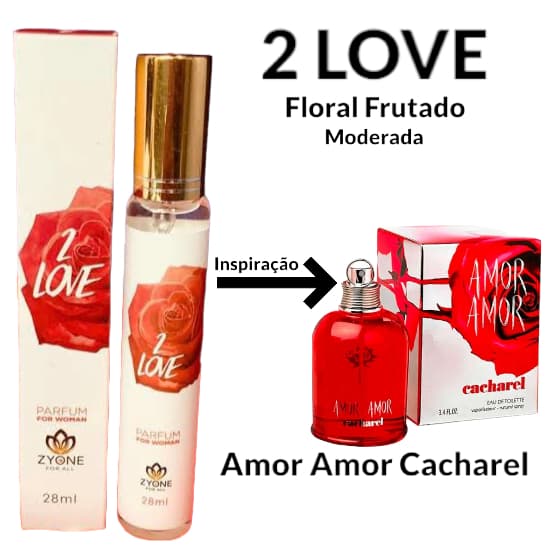 PERFUME Feminino IMPORTADO AMOR AMOR ZYONE 2 LOVE 10ML E 28ML ALTA FIXAÇÃO E PROJEÇÃO