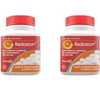 KIT 02 UNID Redoxon Suplemento Alimentar Vitamina C 500mg 30 Comprimidos