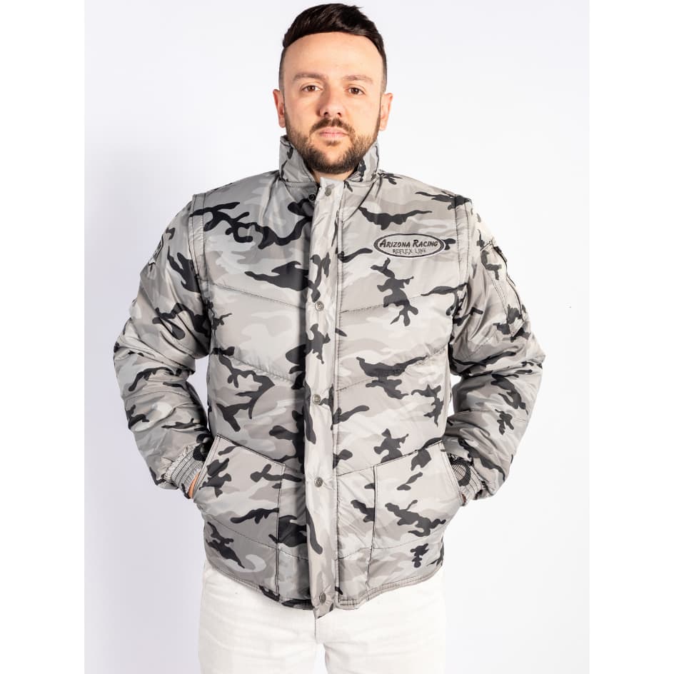 Jaqueta Camuflada Arizona GP - Cinza Claro - para Motoboy