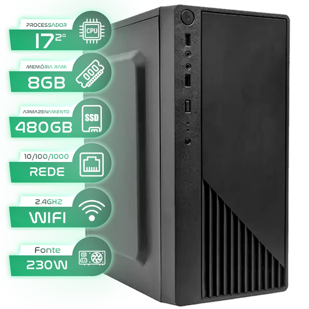 Pc Computador I7 Intel Core Ssd 480gb Memoria 8gb