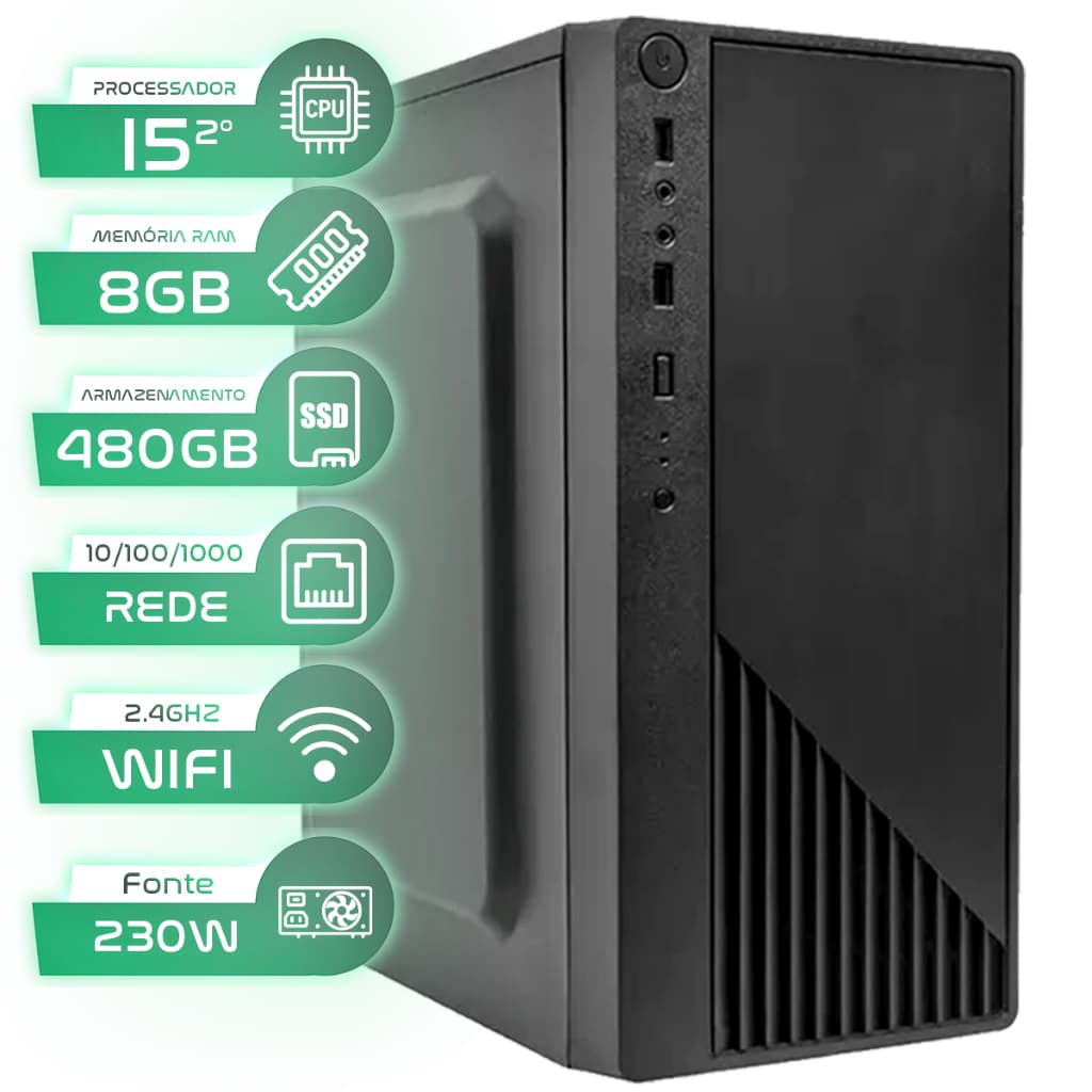 Pc Computador I5 Intel Core Ssd 480gb Memoria 8gb