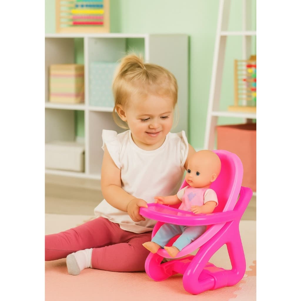 Cadeira de Alimentação para Bonecas | Brinquedo Educativo Infantil Rosa