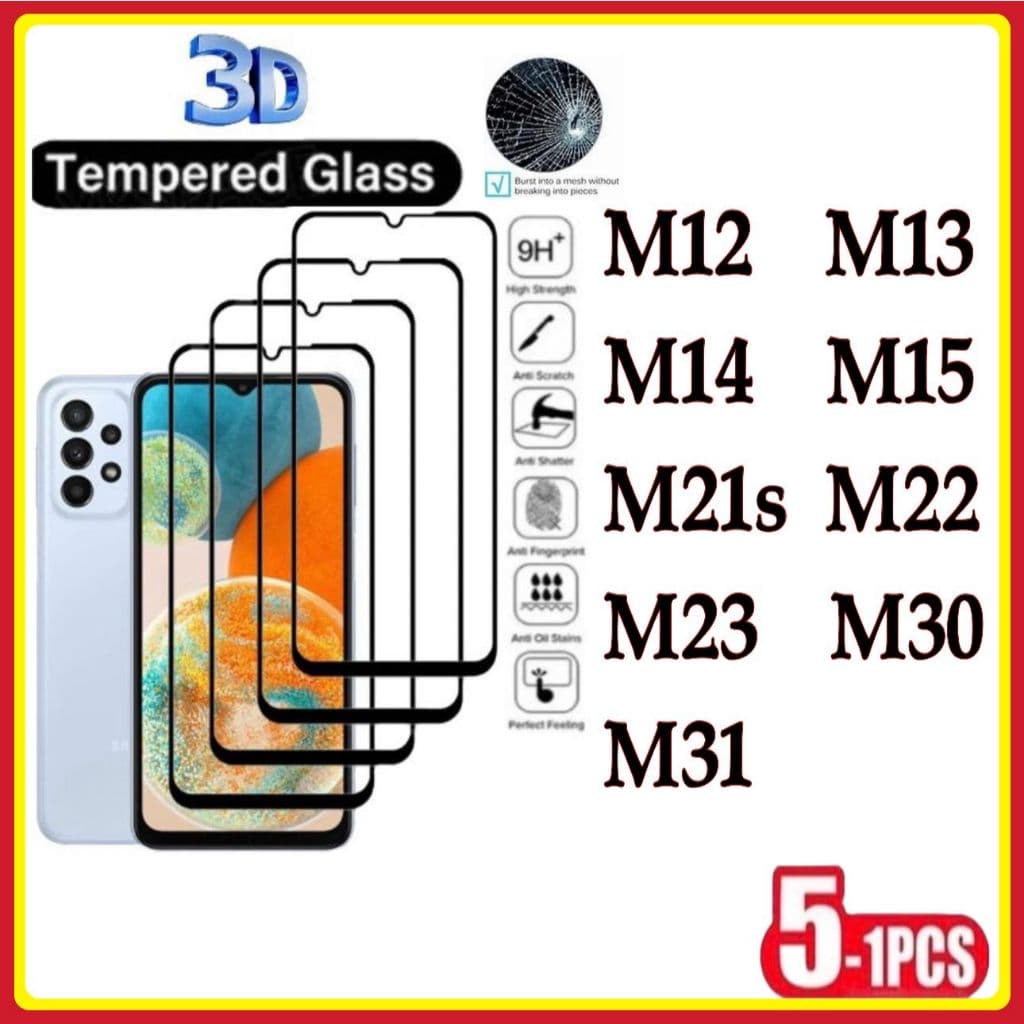 Película de Vidro Temperado 3D Samsung M12 M13 M14 M15 M21S M22 M23 M30 M31