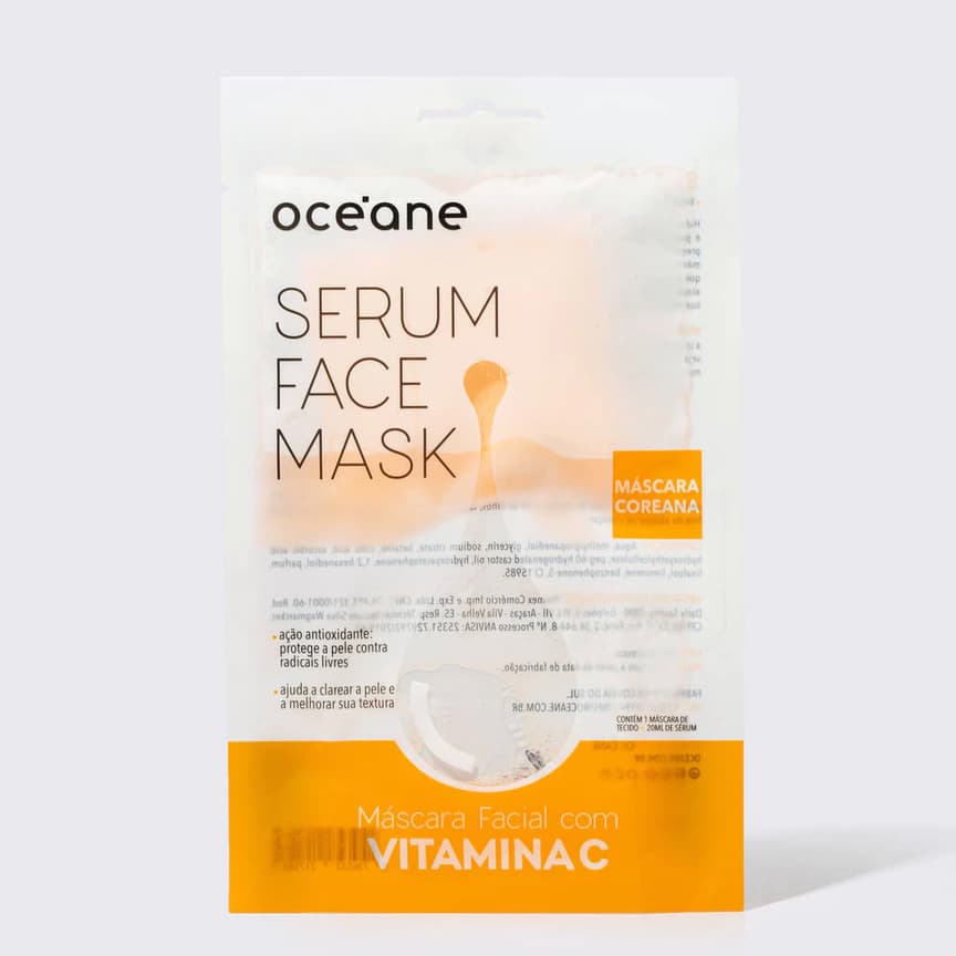 Máscara Facial com Vitamina C Océane Sérum Face Mask 20ml