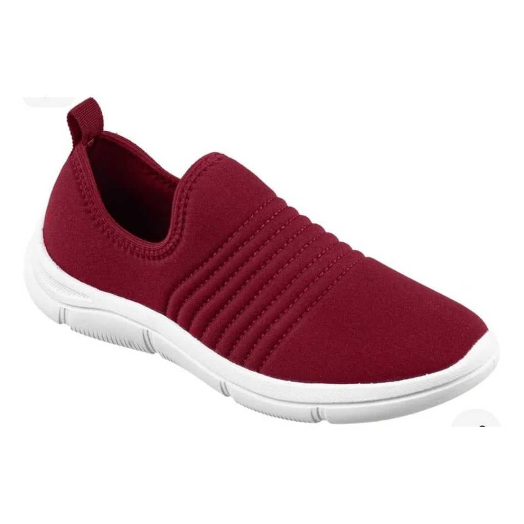Tênis Feminino Calce facil Sneaker Slip On Casual confortável Academia passeio sapato caminhada moda