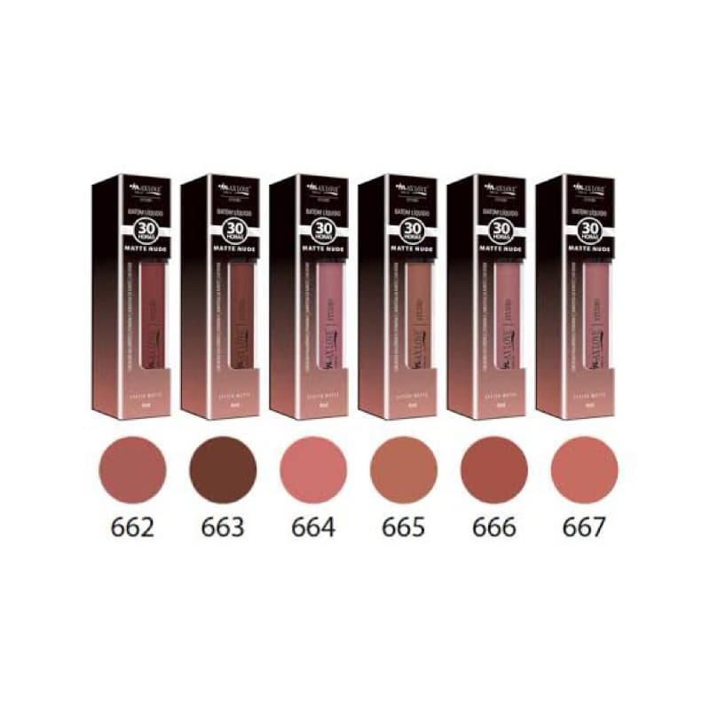 Batom Líquido MAX LOVE 30H Matte (656 ao 667) ENVIO IMEDIATO
