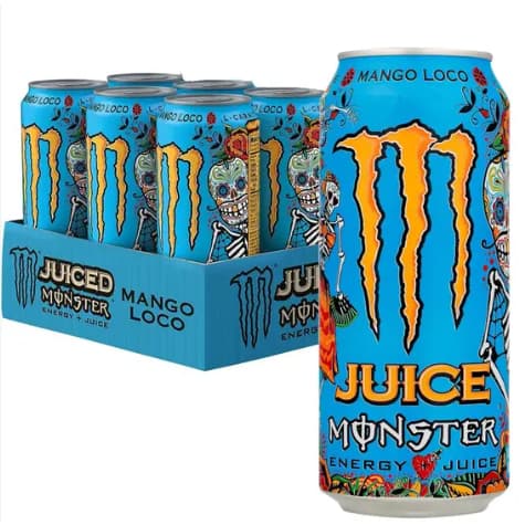 Energético Monster Juice Mango Loco 473ml - PACK COM 6 UNIDADES