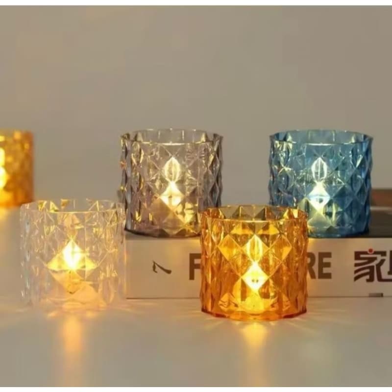 Mini Vela Led Castiçal Luminária Decoração Sem Fio a Bateria Luminária de Mesa