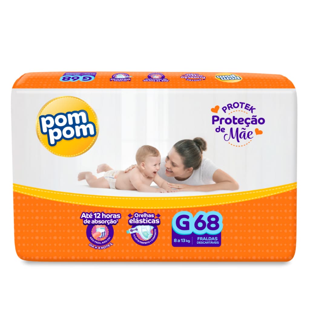 Fralda Descartável Infantil Pompom Hiper