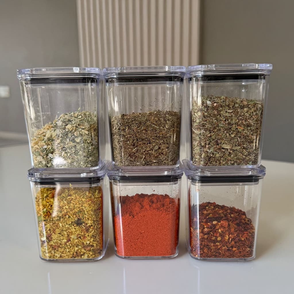 Pote Hermético Acrílico 200ml p/ Temperos – Tampa Vedada