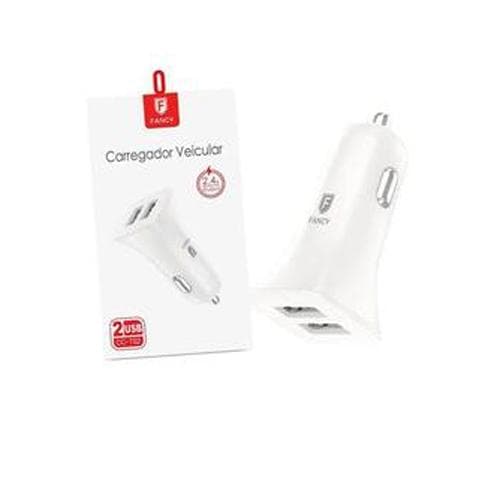 Carregador Veicular Fancy 2.4A Original para Smartphone e GPS.