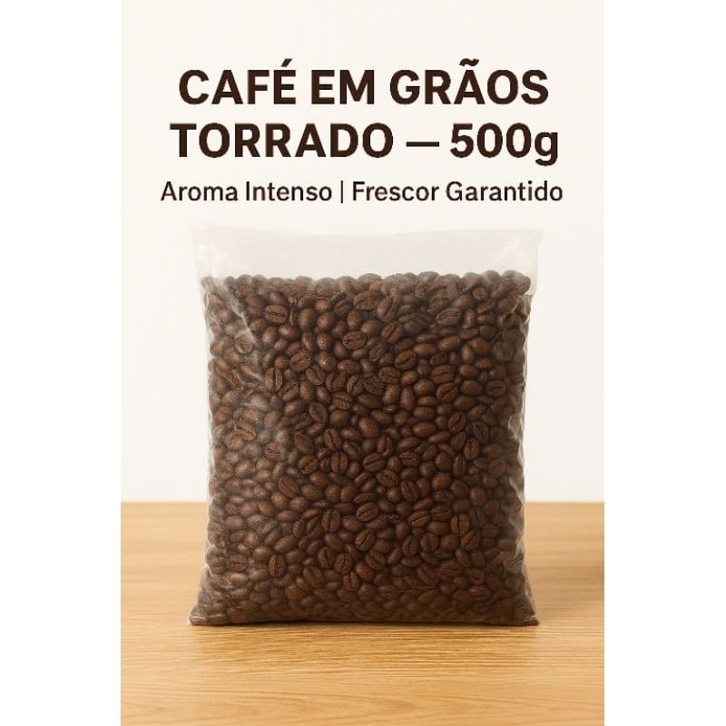 ☕ Café em Grãos Torrado 500g – 100% Arábica Premium, Aroma Intenso & Sabor Encorpado