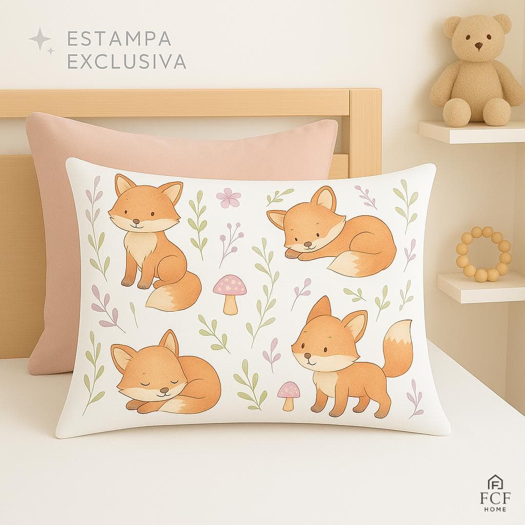 Jogo de Cama Infantil Solteiro Casal Micropercal 400 Fios Fronha Estampada